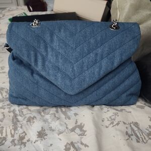 Stylish Blue Quilted Women's Bag